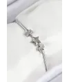 ietaks™ Pirinç Zirkon Taşlı Yıldız Model Gümüş Renk Kadın Bileklik