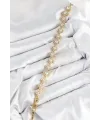 ietaks™ Pirinç Zirkon Taşlı Yonca Baget Model Gold Renk VIP Seri Kadın Bileklik