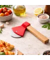Pizza Kesici - Balta Tasarımlı - Ahşap Saplı - Paslanmaz Çelik Bıçaklı