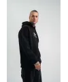 POLIZEI Premium Kalite Kapşonlu Dijital Patchli SweatShirt - Siyah