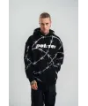 POLIZEI Premium Kalite Kapşonlu Varak Ve Pano Baskılı SweatShirt - Siyah