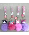 Ponponlu Kuromi Ve Hello Kitty Anahtarlık IEG4246