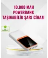 Powerbank 10000 Mah – Çift Usb Çıkışlı, Type-c Girişli, Şık Beyaz Tasarım