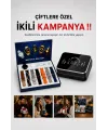Powerbank Aynalı Bluetooth Kulaklık Ve Akıllı Saat Seti Anc Özelliği Dokunamatik