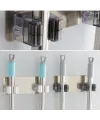 Pratik Organizer 4lü Yapışkanlı Fırça Paspas Mop Fırça Sabitleyici Ergonomik Alet Aparatı