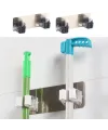 Pratik Organizer 4lü Yapışkanlı Fırça Paspas Mop Fırça Sabitleyici Ergonomik Alet Aparatı