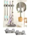 Pratik Organizer 4lü Yapışkanlı Fırça Paspas Mop Fırça Sabitleyici Ergonomik Alet Aparatı