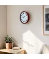 Premium Kırmızı 36 Cm Duvar Saati