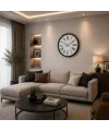 Premium Siyah Roma 52 x 52 Cm Duvar Saati