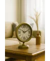 Premium Vintage 25 x 20 Cm Eskitme Metal Masa Saati