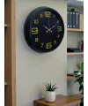 Prime Black 40 cm Metal Modern Tasarım Duvar Saati