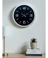 Prime White 40  Cm Metal Modern Duvar Saati