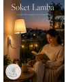 Priz Lambası Esnek Kollu Yatak Başı Aydınlatma