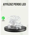 Prizli Yıldız Ay Perde Led Işık Ev Ve Organizasyon Dekoru