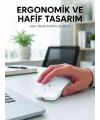 Profesyonel Kablosuz Bluetooth Mouse Çift Modlu Şarjlı Ergonomik Fare