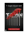 Profesyonel T-Saplı Alyan Seti | 7 Parça CR-V Çelik Hex Uçlu Güç Serisi 722632