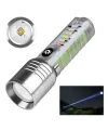 Profesyonel Tg Led Güçlü 8 Modlu Type-c 1000 Lümen Polis Çakarlı Şarjlı El Feneri