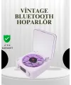 Projektörlü Gece Lambalı Retro Hoparlör – Taşınabilir Bluetooth Speaker