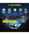 Ps-001 5 Aydınlatma Modlu Cob Led Sensörlü Usb Şarj  Edilebilir Dahili Pilli Kafa Lambası