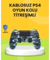 Ps4 Uyumlu Kablosuz Oyun Kolu Ergonomik Çift Titreşimli