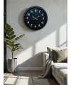 Pure Dark Black 40 Cm Metal Duvar Saati