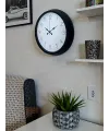 Pure Time Black 40 Cm Metal Duvar Saati