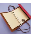 Pusula Tasarımlı Deri Defter - Değiştirilebilir Sayfalı - Vintage Ajanda