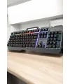 Q Klavye RGB Işıklı Klavye Ve Mouse Seti Kablolu Mouse Hediyeliş