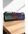Q Klavye RGB Işıklı Klavye Ve Mouse Seti Kablolu Mouse Hediyeliş
