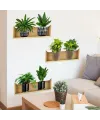 Raflı Bitki Tasarımlı Yapışkanlı Sticker 20*30 Cm 3lü Set Mc-663