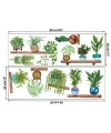 Raflı Saksılı Çiçek Tasarımlı Yapışkanlı Sticker MC-480B