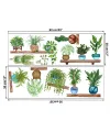 Raflı Saksılı Çiçek Tasarımlı Yapışkanlı Sticker Mc-480b
