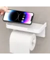 Raflı Yapışkanlı Tuvalet Kağıdı Askılığı