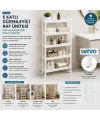 Rafty 5 Katlı Tekerlekli Sepet Organizer Düzenleyici Raf Ünitesi 465x145x850mm