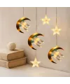 Ramazan LED Perde Lamba 3m Fişli Eklemeli Hilal Cami Yıldız