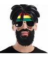 Rasta Peruklu Rasta Sakallı Bob Marley Bıyıklı Parti Gözlüğü 27x18 cm