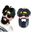 Rasta Peruklu Rasta Sakallı Bob Marley Bıyıklı Parti Gözlüğü 27x18 cm