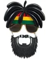 Rasta Peruklu Rasta Sakallı Bob Marley Bıyıklı Parti Gözlüğü 27x18 cm