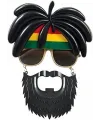 Rasta Peruklu Rasta Sakallı Bob Marley Bıyıklı Parti Gözlüğü 27x18 Cm