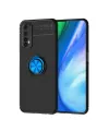 Realme 7 Kılıf Range Yüzüklü Silikon - Siyah-mavi