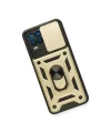 Realme 8 Kılıf Pars Lens Yüzüklü Silikon - Gold