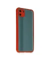 Realme C11 Kılıf Miami Şeffaf Silikon - Kırmızı