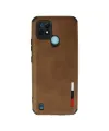 Realme C21 Kılıf Loop Deri Silikon - Kahverengi