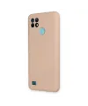 Realme C21 Kılıf Nano İçi Kadife Silikon - Pudra