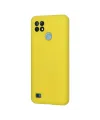 Realme C21 Kılıf Nano İçi Kadife Silikon - Sarı