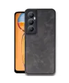 Realme C65 Kılıf Aras Deri Kapak - Siyah