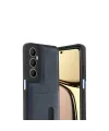 Realme C65 Sara Kartvizitli Deri Kılıf - Lacivert