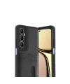Realme C65 Sara Kartvizitli Deri Kılıf - Siyah