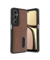 Realme C65 Sara Kartvizitli Deri Kılıf - Taba