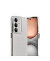 Realme C75 4g Kılıf Razer Lensli Silikon - Gümüş